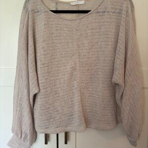 Lush Cream Sweater, Size Medium